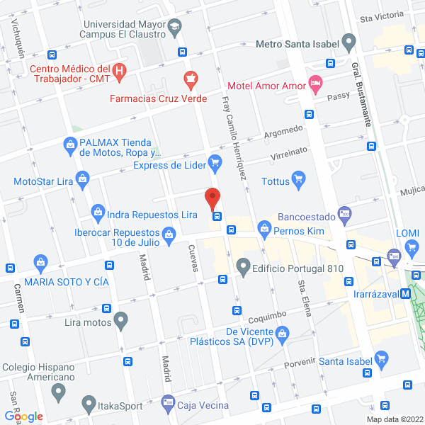 Map of Guillermo Pinto Ramírez