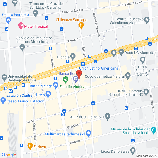 Map of Gsm Chile