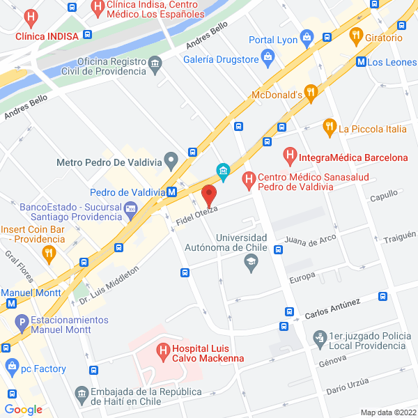 Map of Geocontrol Chile