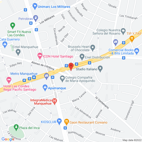 Map of Hausdorf Uribe, Ingrid