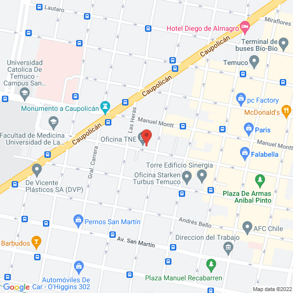 Map of Hospedaje Millaray