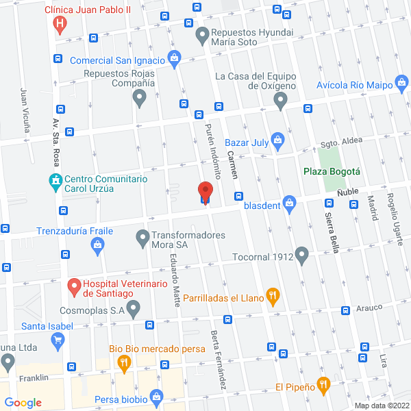 Map of Hojalatería Fabiola Pérez S.