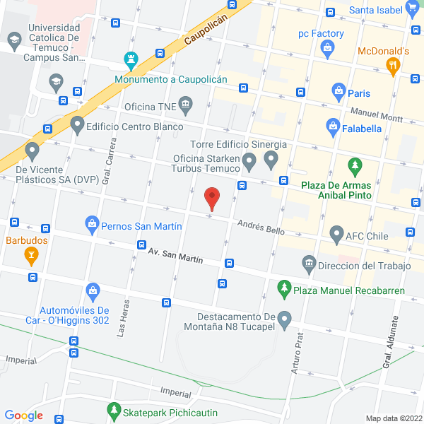 Map of Hostal y Pensión La Casita