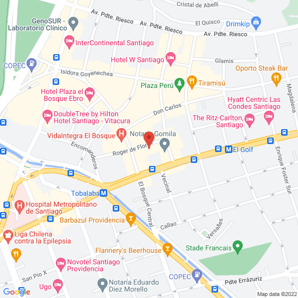 Map of Hotel Los Rosales