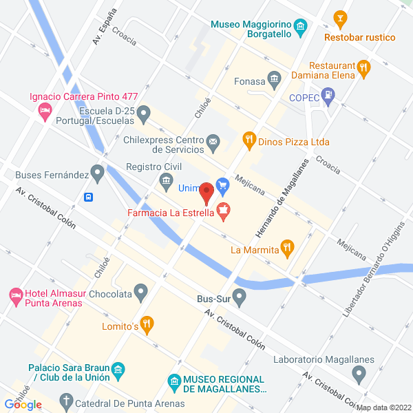 Map of Hostal Monterrey