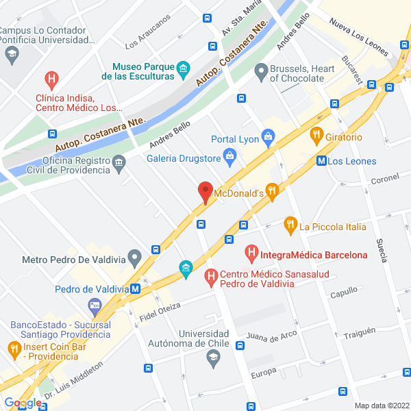 Map of Hipnosis Sanadora y Servicios Ltda.