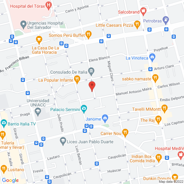 Map of Hostal Romandia