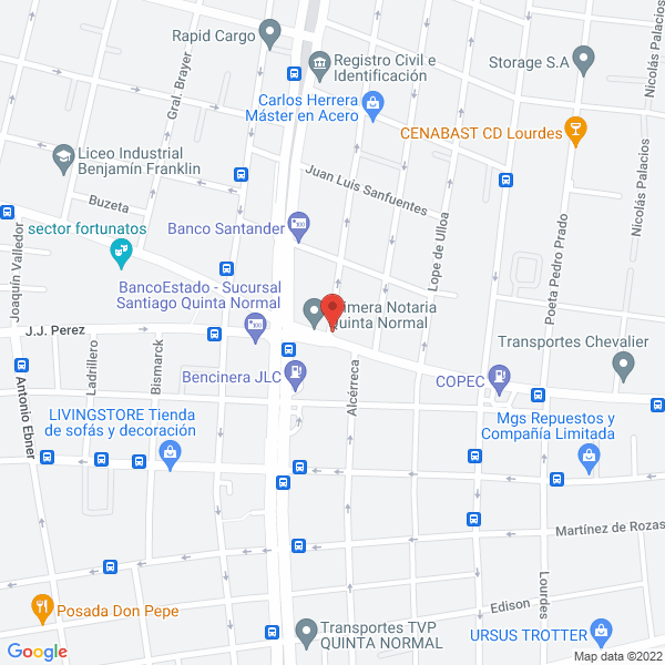 Map of Importadora J y R Ltda.