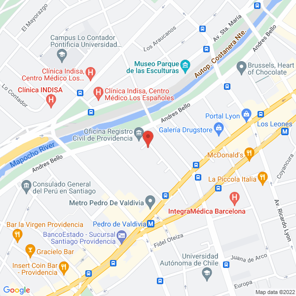 Map of Instituto Chileno Francés de Cultura