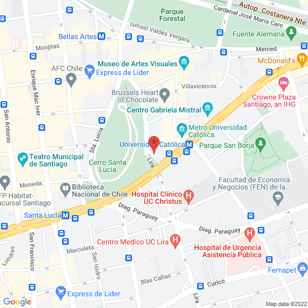 Map of Iglesia Anglicana de Chile