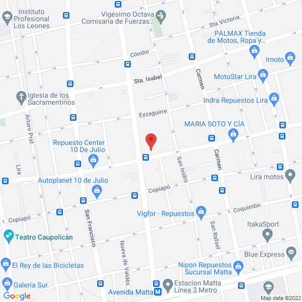Map of Importadora Ulloa y Compañía Ltda.