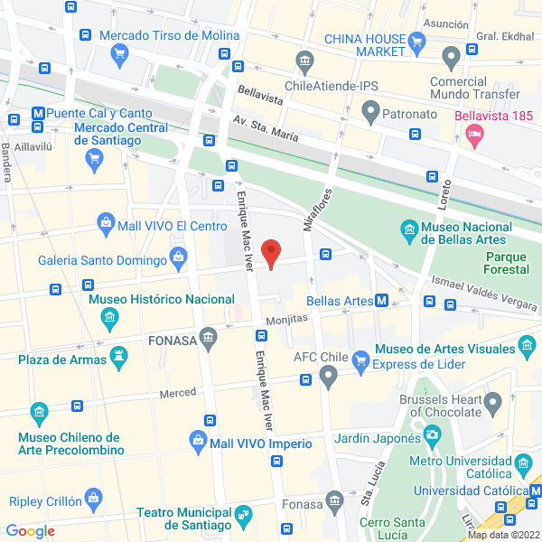 Map of Inversiones Rent Apart Parque Forestal Ltda.