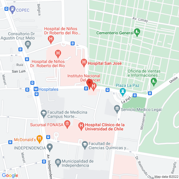 Map of Instituto Nacional del Cancer