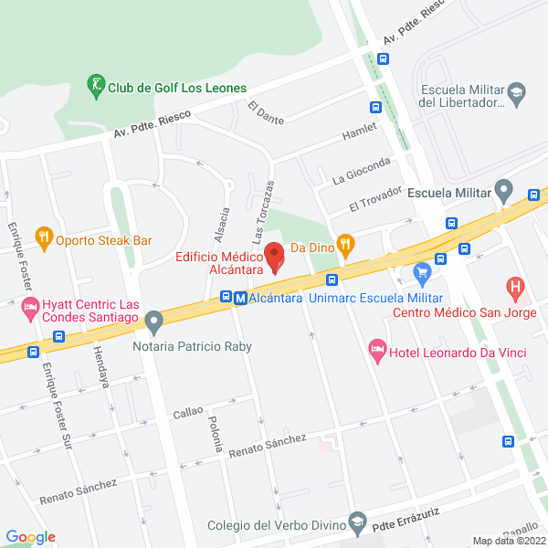 Map of Instituto Vascular de Santiago