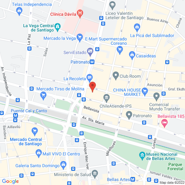 Map of Importadora Shirakiku Chile Ltda.