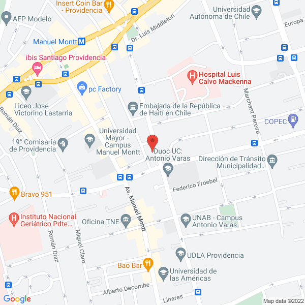Map of Instituto Odontológico para Empresas I.O.E.