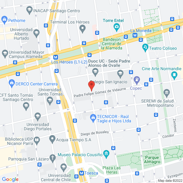 Map of Icel Centro de Formación Técnica