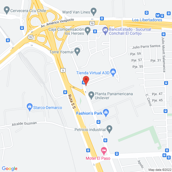 Map of Importadora Asian Parts Ltda.
