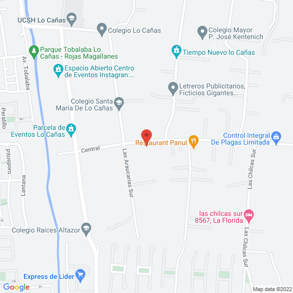 Map of Inversiones Valles del Sur Ltda