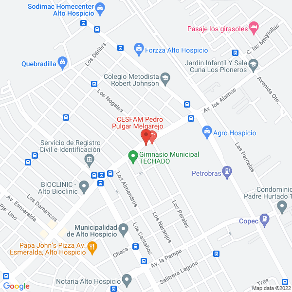 Map of I. Municipalidad de Alto Hospicio