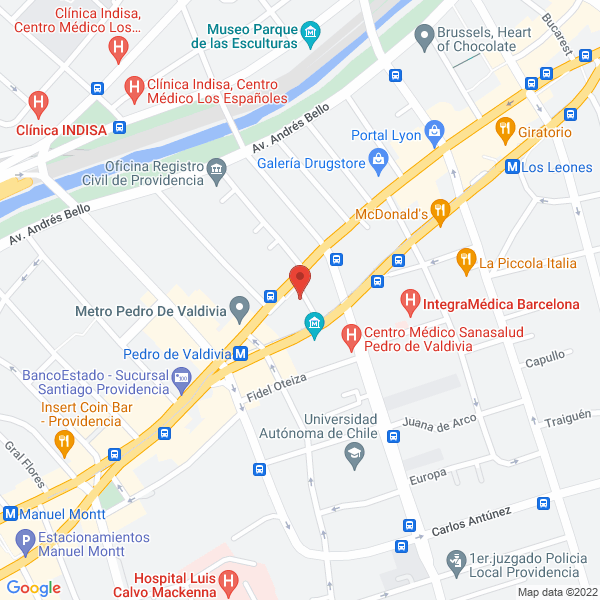 Map of Ingeniería y Construcción Lyon y Cía. Ltda.
