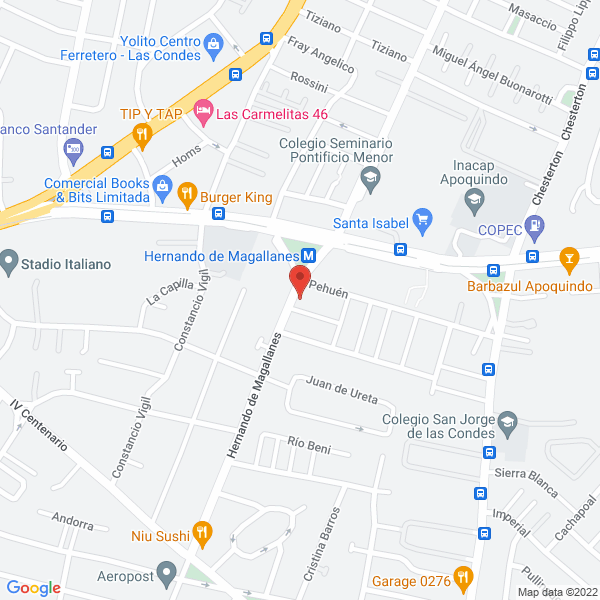 Map of Iamce Clínica Los Domínicos