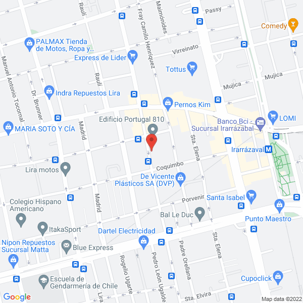Map of Inmobiliaria y Comercializadora Anguimport S A