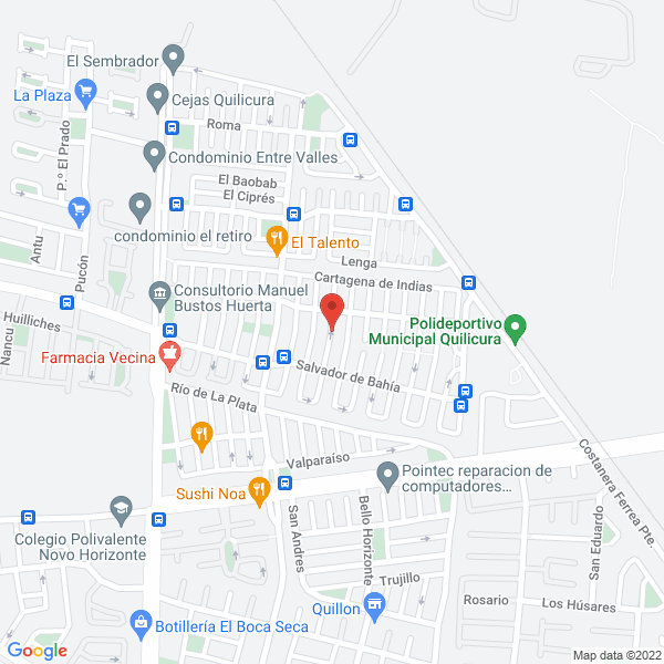 Map of Integrados Capacitaciones