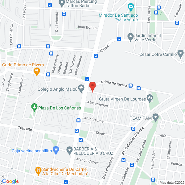 Map of Ingeniero en Informática Chávez Garrido