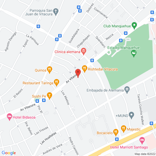 Map of Ideal Line Vitacura.