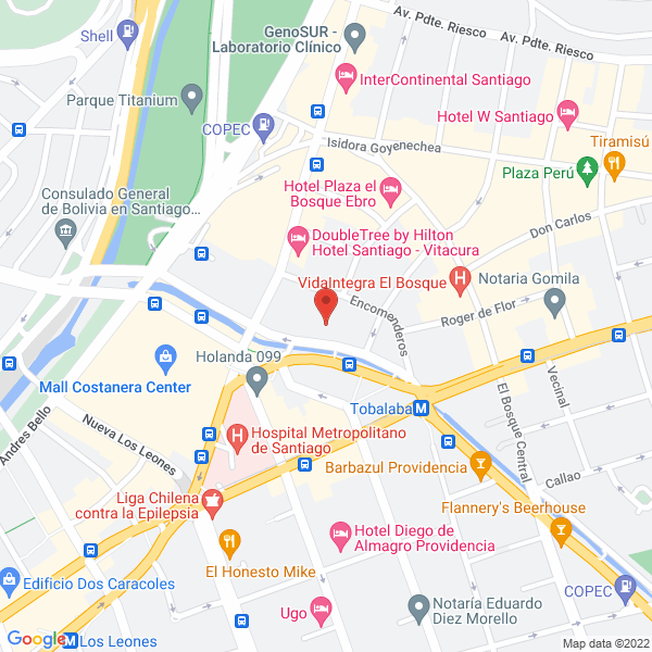 Map of Inmobiliaria Y Servicios Sad Chile Limitada