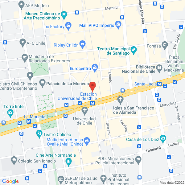 Map of Integraservices Chile