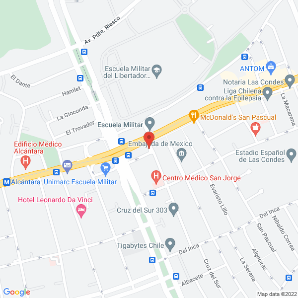 Map of Juan Pablo Valdivieso & Asociados