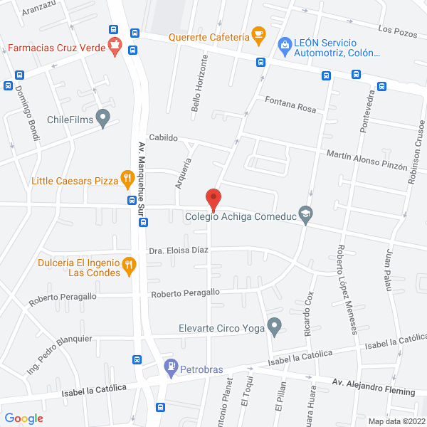 Map of Jardín infantil Montessori la Casa de los Niños