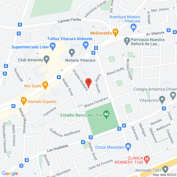 Map of Jardín Infantil y Sala Cuna Cascanueces
