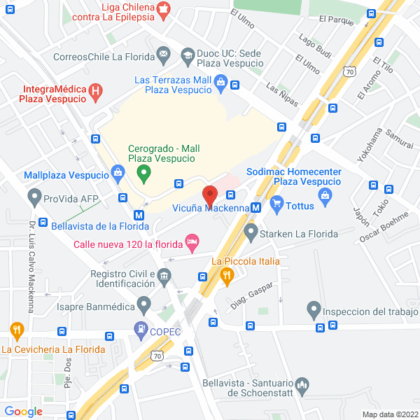Map of Jardín Infantil y Sala Cuna Andy