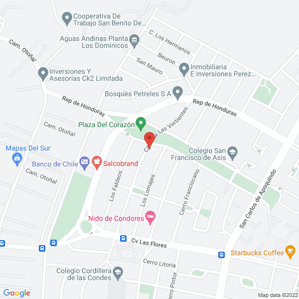 Map of Jardín Infantil Montessori Rayhue IV