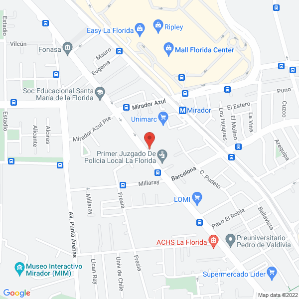 Map of Jardín Infantil y Sala Cuna Green Garden