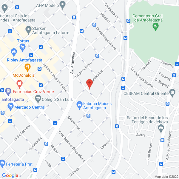 Map of Jardín Infantil Santa Teresita de Lisieux