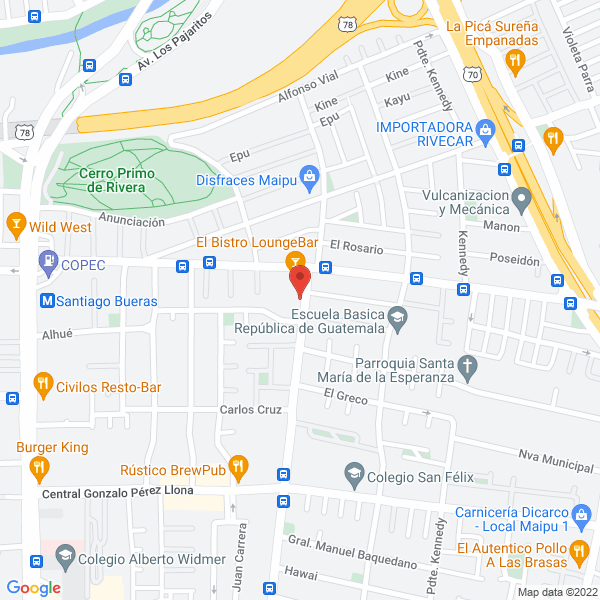 Map of Jardin Infantil Pequeno Simba