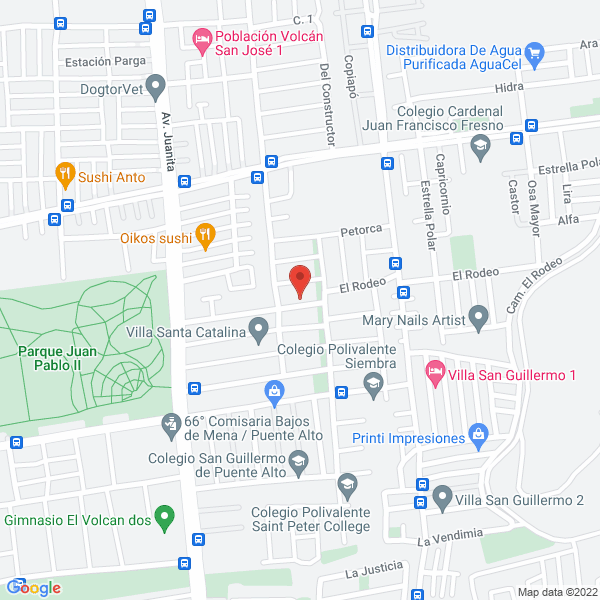 Map of Jardines Evo