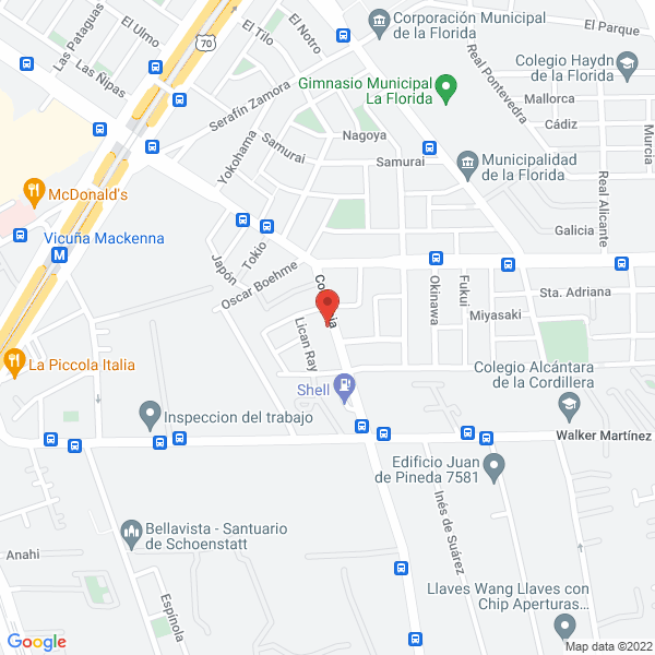 Map of Jardín Infantil Y Sala Cuna Chipydale
