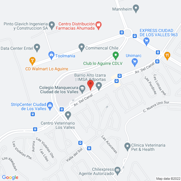 Map of Jardín Infantil y Sala Cuna Burbujas