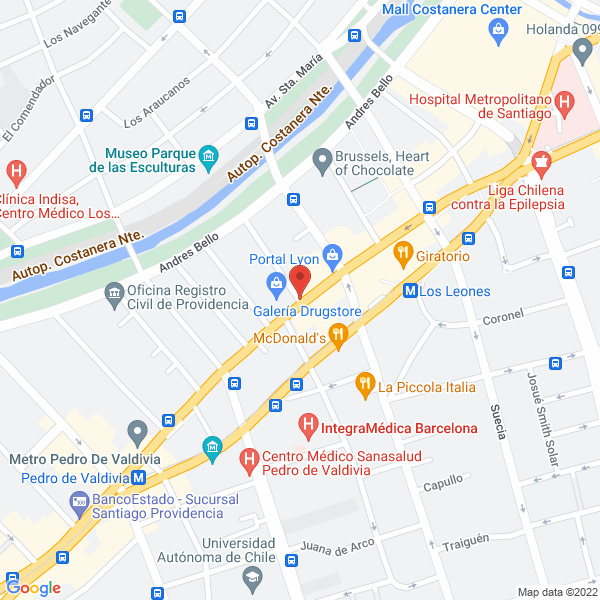 Map of Agencia de Aduana Cristián Donoso Ugarte y Cía. Ltda.