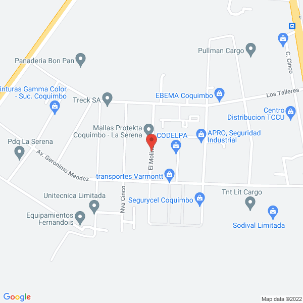 Map of Arriendo de Grúas Pluma Charles Juárez