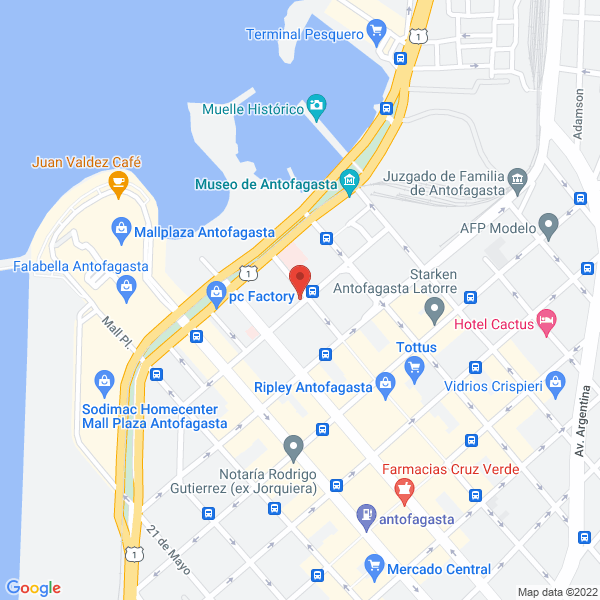 Map of American Center - Arriendo de Salas de Clases