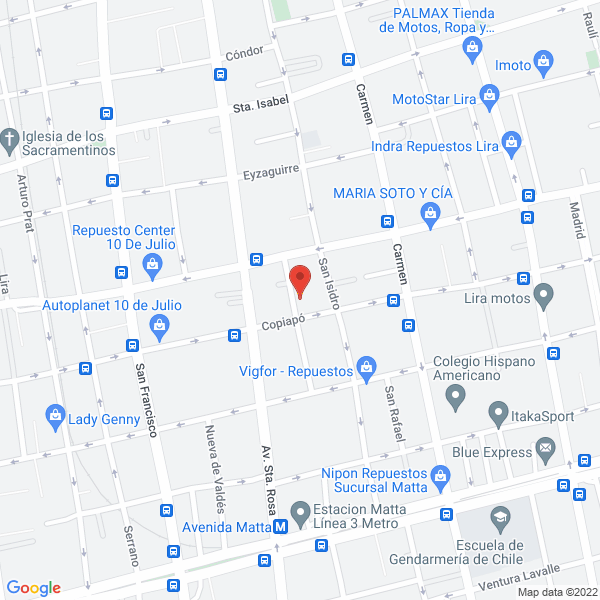 Map of Automotora Santa Isidora Ltda.