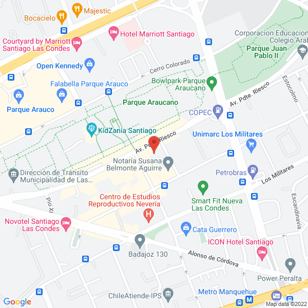 Map of Asesorías e Inversiones Benjamín S.A.