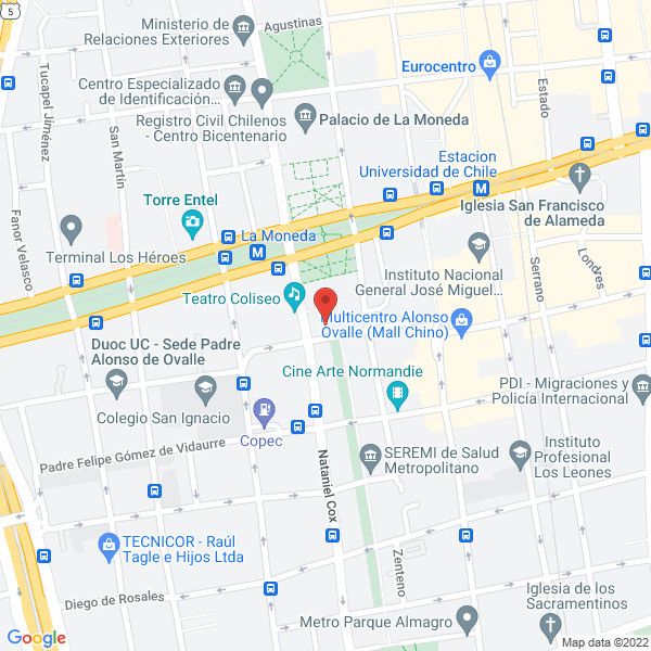 Map of Agencia de Aduana Julio Salinas B. y Cía. Ltda.