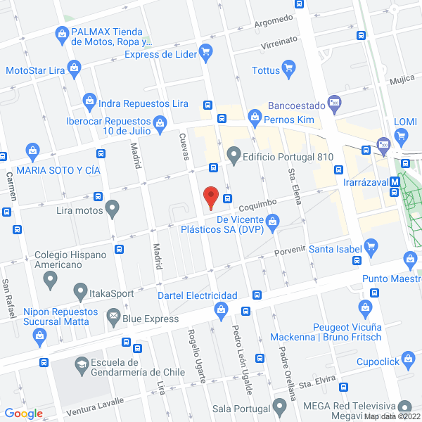 Map of Arteframe M.R.